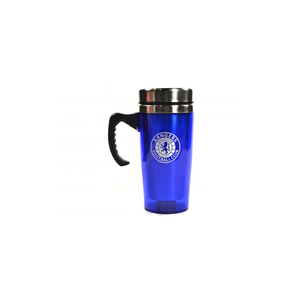 Official Glasgow Rangers blue crested travel mug