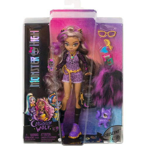 Monster High Monster High-Clawdeen Wolf-Muñeca con mascota HHK52 1