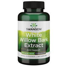 Swanson, Hvid Vilje Bark Ekstrakt, 500 mg, 120 Kapsler
