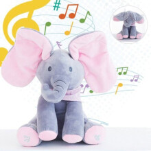 Peek-a-boo Elephant Singing Baby Plush Toy Stuffed Doll