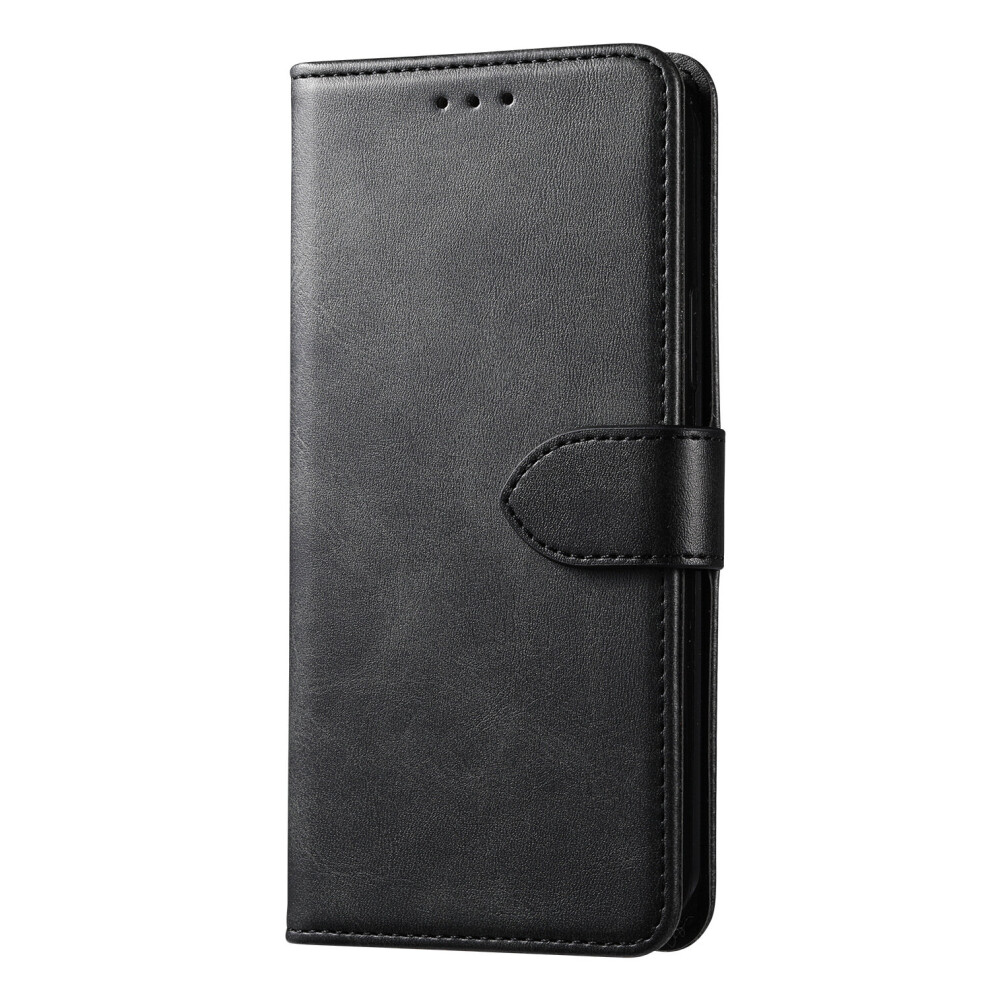 (Black, iPhone XR) iPhone Case Premium Leather Flip Wallet Style Case