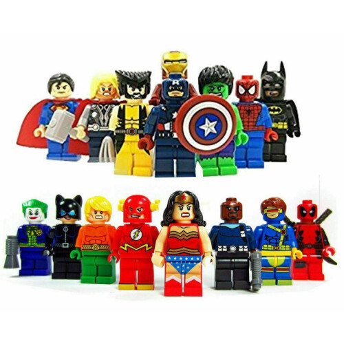 16Pcs Marvel Avengers Super Heroes Mini Figures Dc Set Fit Lego on
