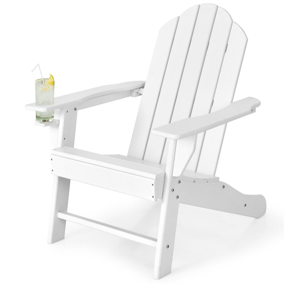 Adirondack Chair with Cup Holder Weather Resistant Adirondack Chair