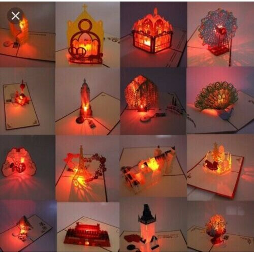 10 x Individual Red LED Lights, Tiny, Wireless, Battery, Craft, Glow, Cake 1