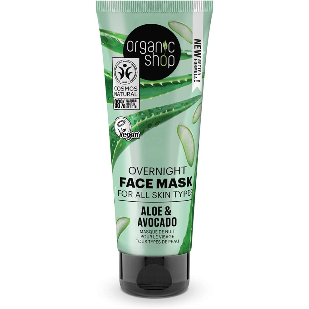 Organic Shop Overnight Face Mask A&A 75Ml (Pack Of 6)