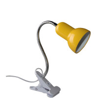 Clip On Headboard Light for Reading, Clamp Table Light for Desk (Yellow), E27 Led Table Lamp, Clamp Desk Light