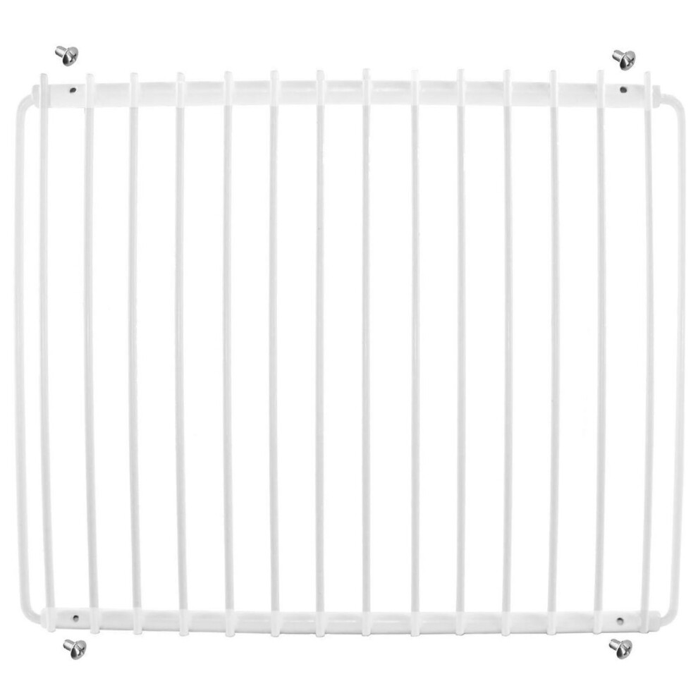 Spares2go Fridge Shelf For Zanussi Adjustable Plastic Coated Rack Extendable Arms White