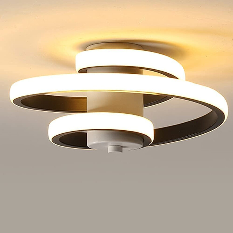 Spiral Design Led Ceiling Lamp Modern Ceiling Light Black Nordic Chandelier Warm White Simple Creative Ceiling Light