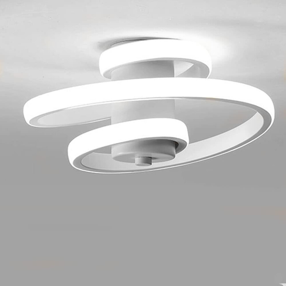 Spiral Design Led Ceiling Lamp Modern Ceiling Light White Nordic Chandelier Cold White Simple Creative Ceiling Light