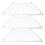 SPARES2GO Fridge Shelf for HOTPOINT Adjustable Plastic Coated White Extendable Shelves (Pack of 3) 1