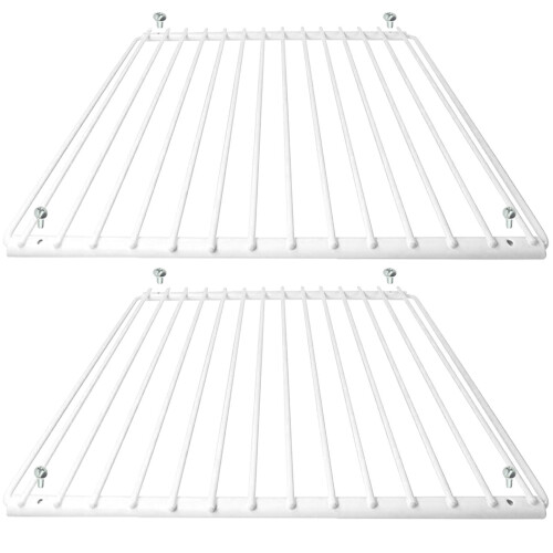 SPARES2GO Universal Drinks Chiller Fridge Shelf Adjustable Beer Display Refrigerator Bottle Rack (Pack of 2)