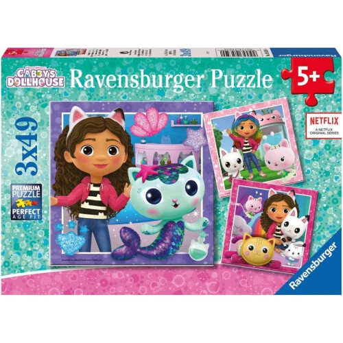 Ravensburger Ravensburger Gabby's Dollhouse Puzzle 3x 49 pezzi