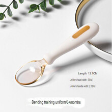 (Spoon) Baby learning to eat training bendable fork spoon