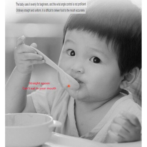 (Spoon + fork) Baby learning to eat training bendable fork spoon 1