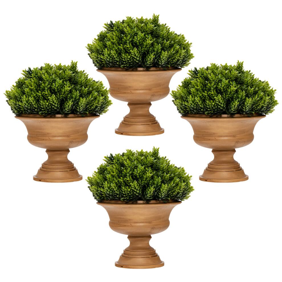4 Pack Artificial Plants Small Faux Pine Cone Trees Indoor Fake Plants