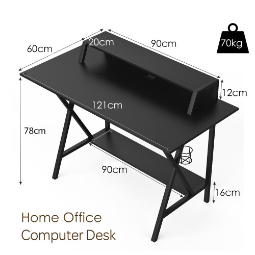 Costway Ergonomic Desk Home Office Computer Desk Gamer Workstation 2