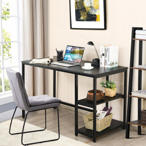 Costway Computer Industrial Writing Table Study Desk Gaming Table Workstation 1