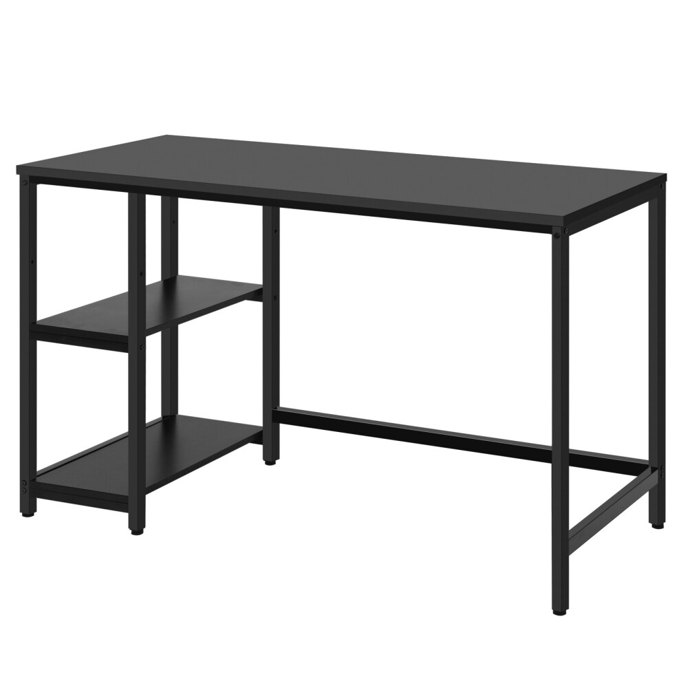 Costway Computer Industrial Writing Table Study Desk Gaming Table Workstation Brown
