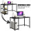 Costway Computer Industrial Writing Table Study Desk Gaming Table Workstation 5