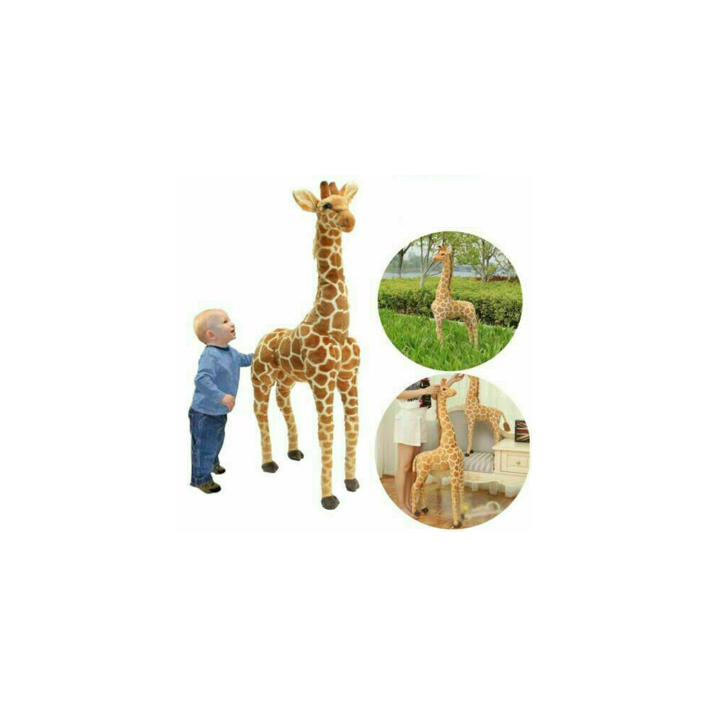 (100cm) Giraffe Plush Toy Doll Giant Stuffed Animals Large Soft kids Xmas Gift New