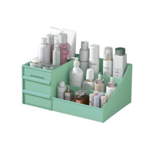 (Green) Drawer vanity dressing table cosmetic organizer