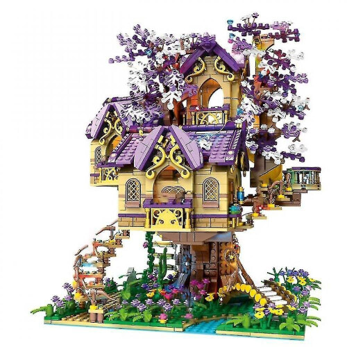 Creative Diy Cherry Tree House Street View Brick Model Building Blocks ...