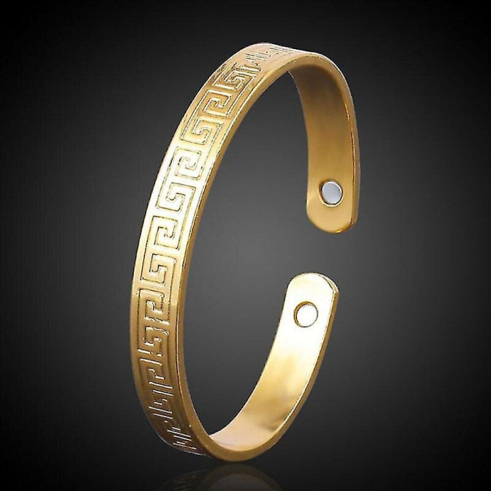 18k Gold Plated Healing Therapy Arthritis Pain Relief Magnetic Copper Bracelet