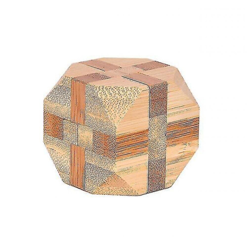 Bamboo Kong Ming Lock Toys Classic Iq 3D Wooden Interlocking Burr ...