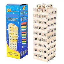 Wooden Stacking-tumbling Tower-blocks Educational Toy Kids Interaction Game