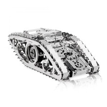 Diy 3D Metal Puzzle Geared Mechanical Model Assembled Metal Craft Toy|model Building Kits(silver)