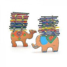Color Stick Game Wooden Balance Beam Stacking High Children's Educational Toyselephant