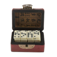 Dominoes Set With Storage Box Traditional Classic Entertainment Party Table Board