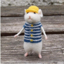 Felt Mice Handmade Animal Toys Mouse Wool Needle Poked Kitting Non-finished Diy Kits