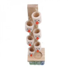 Creative Wooden Toys Clown Marbles Table Children's Fun Games Clown Marbles Ball Interactive Game