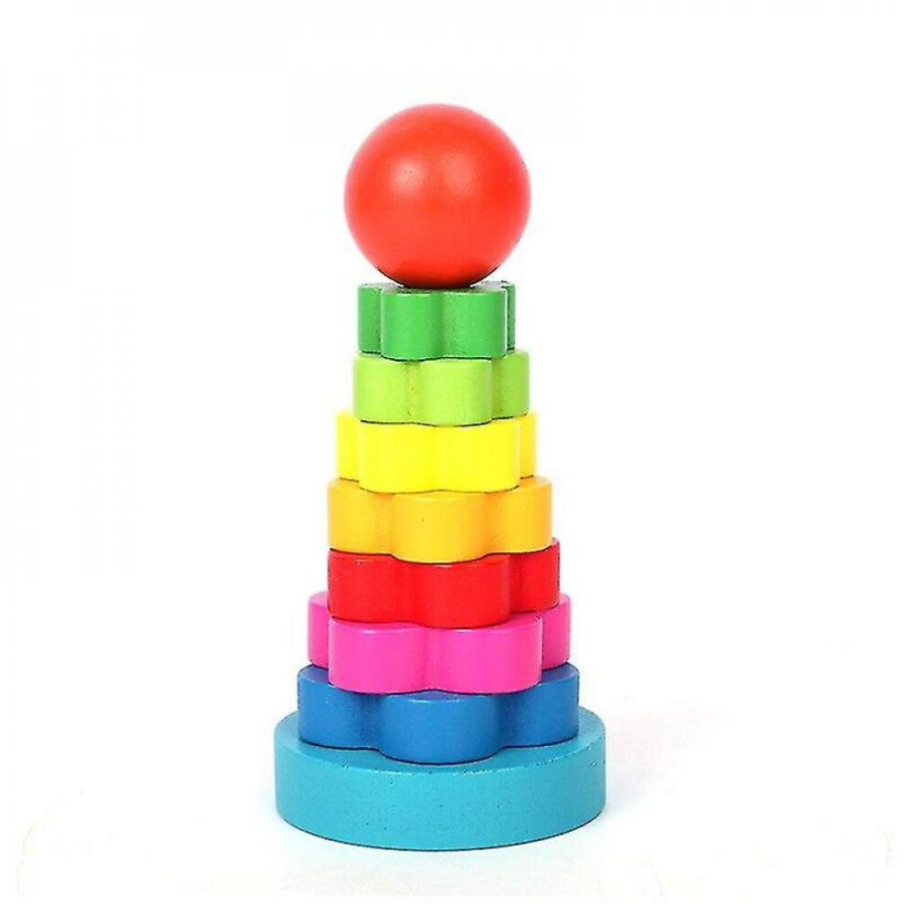Photos - Other Toys HKHBJS Children's Toy Stackable Ring Tower Building Block Rainbow Shape Baby Learning Educational Toy