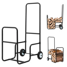 Firewood Cart Rolling Firewood Log Carrier Fireplace Log Hauler