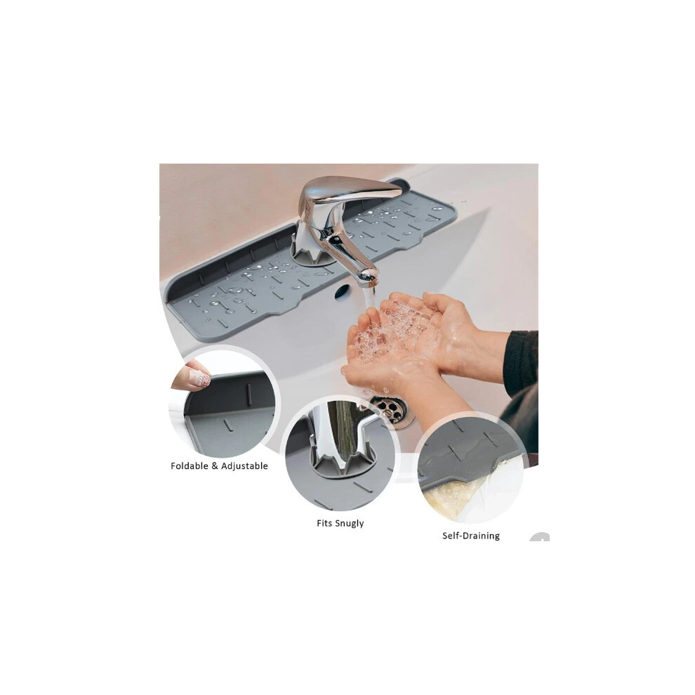 Faucet silicone absorption pad sink splash shield drain pad sink protection-image-OPC-PBB7MVN-NEW