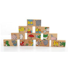15 Pieces/set Of Wooden Animal Domino Children's Puzzle Animal Domino Puzzle Safe And Durable Toy