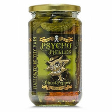 Dr Burnorium Psycho Pickles 450g Gherkins & Ghost Chilli Peppers Naga Jolokia