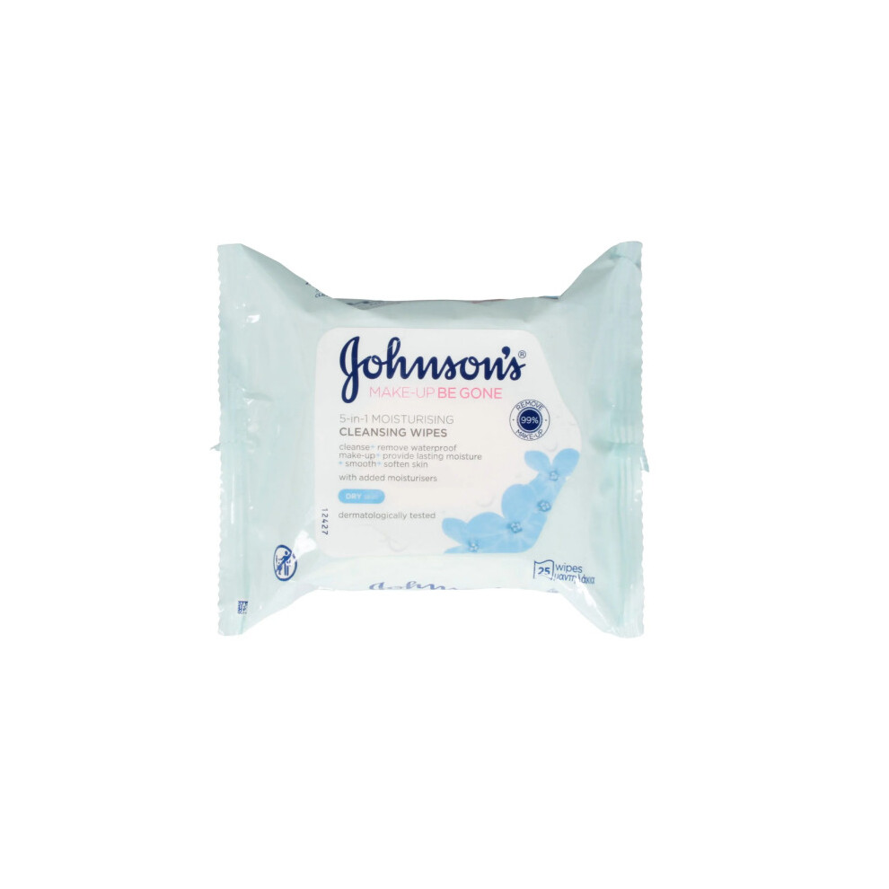 Johnson's Face Care Moisturising 25 Wipes for Dry Skin Pack of 6