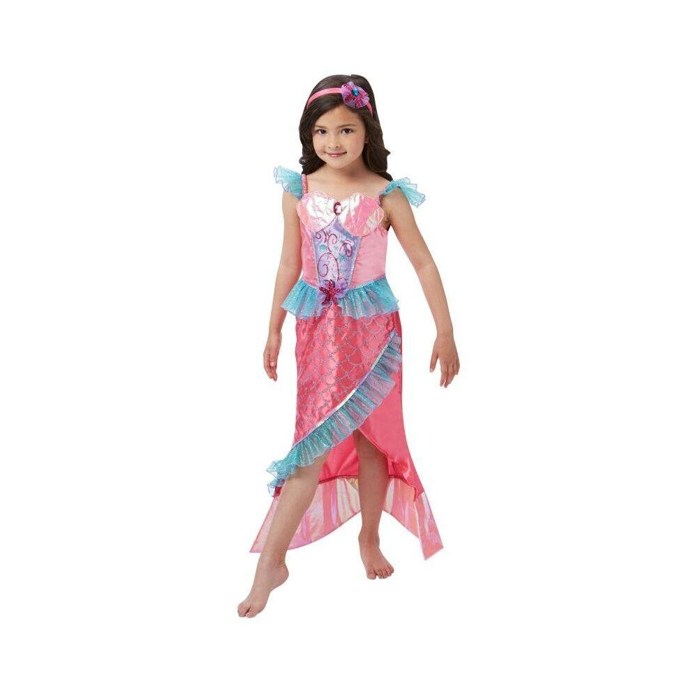 Rubies (Medium) Mermaid Princess Deluxe Girls Costume Pink