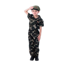 (Medium) Boys Camouflage Soldier Armed Forces Military Army Boy Fancy Dress Costume Outfit