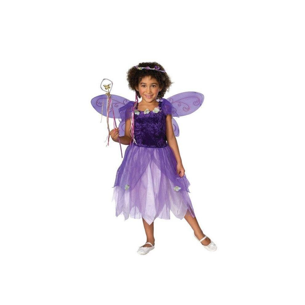 (Large - XL) Childrens Purple Magical Woodland Fairy Pixie Costume