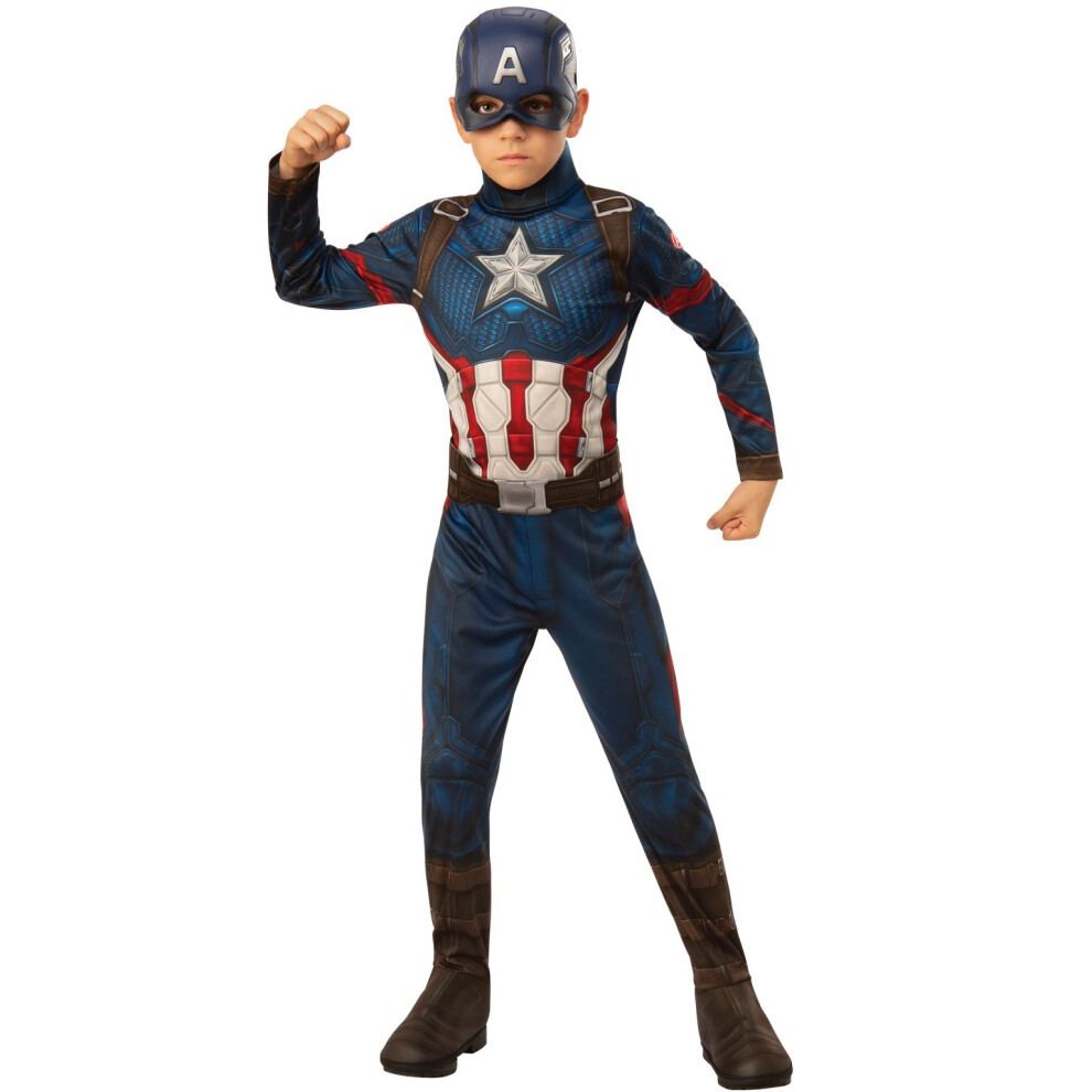 Photos - Fancy Dress Rubies  Captain America Boys Costume Avengers 4 Not,Specified (Medium)