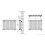 NRG (600 x 830mm-3 Column) NRG Traditional White Bathroom Cast Iron Radiator 5