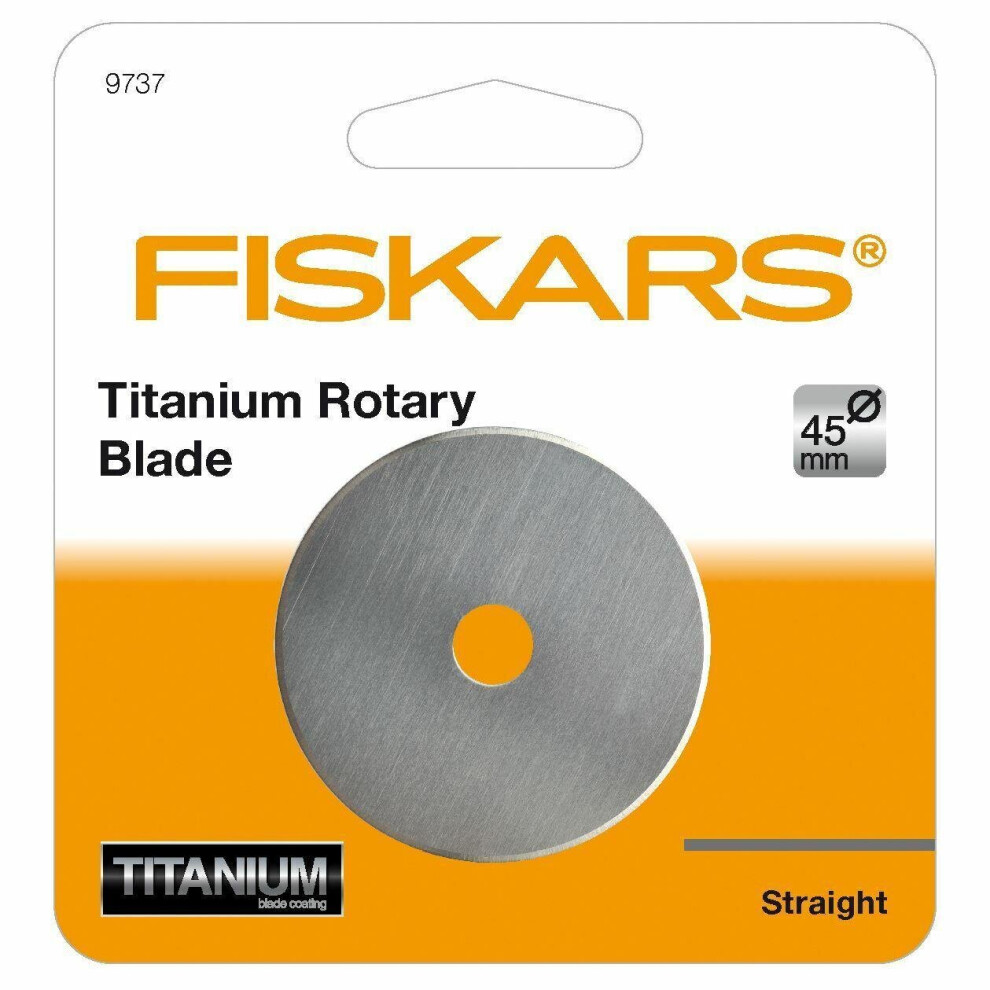 Fiskars 45mm Straight Titanium Coated Replacement Rotary Cutter Blade
