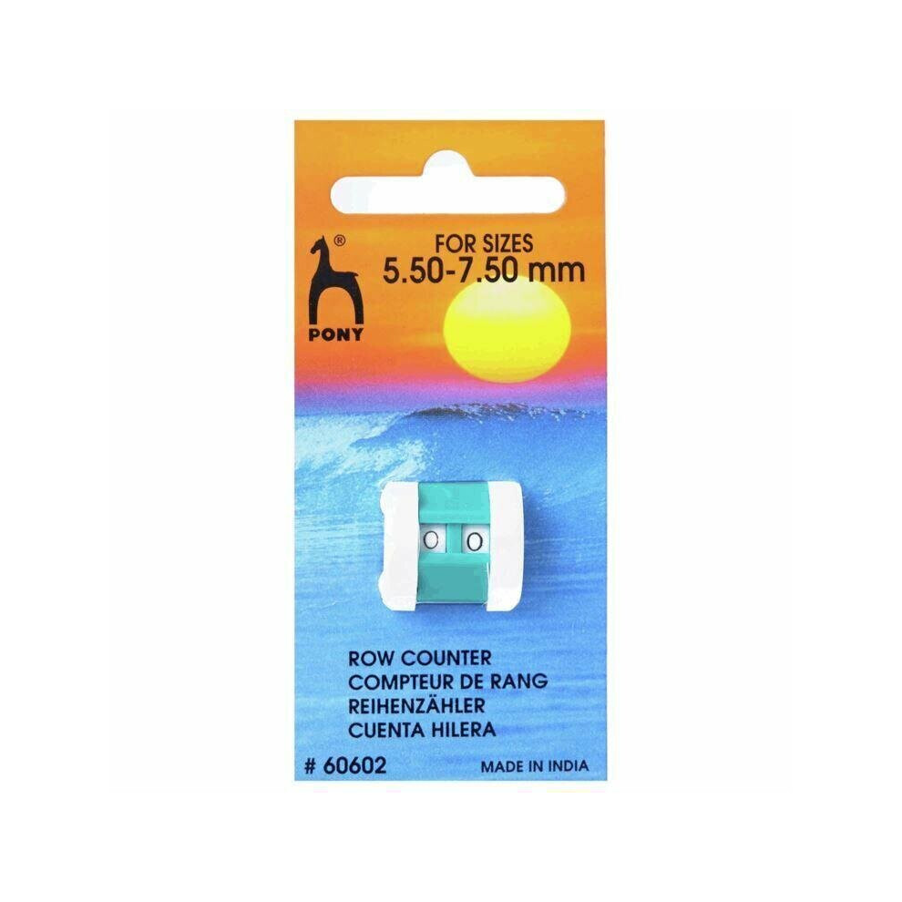 Pony Row Counter for Knitting Large. Fits 5.50 - 7.50mm Needles