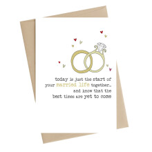 The Start Of Your Married Life Greeting Card by Dandelion Stationery Cards