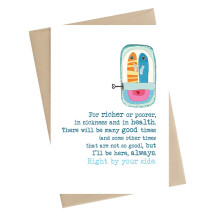 Richer Or Poorer Right By Your Side Greeting Card by Dandelion Stationery Cards