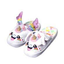 (Large (UK 3-5)) Unicorn Stompeez Animated Slippers